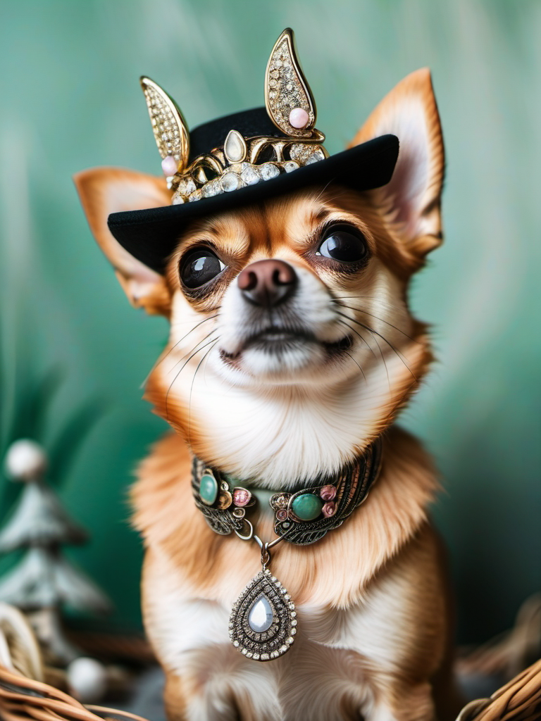 A Whimsical Bloom: My Dog in a Monet Garden